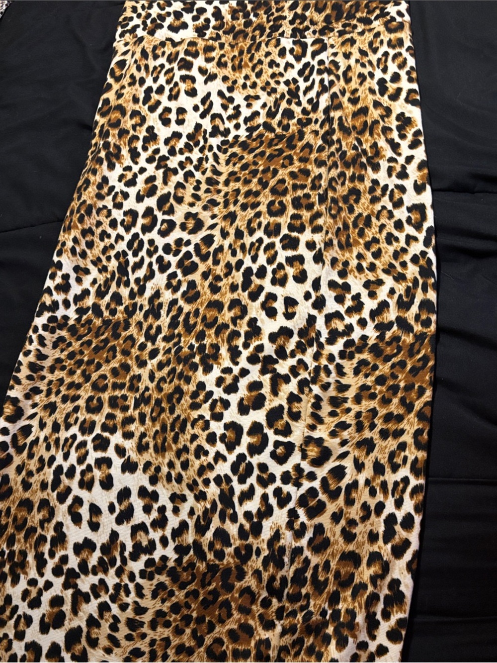Leopard Print Maxi Skirt - Brown/Black/White - Picture 3 of 4